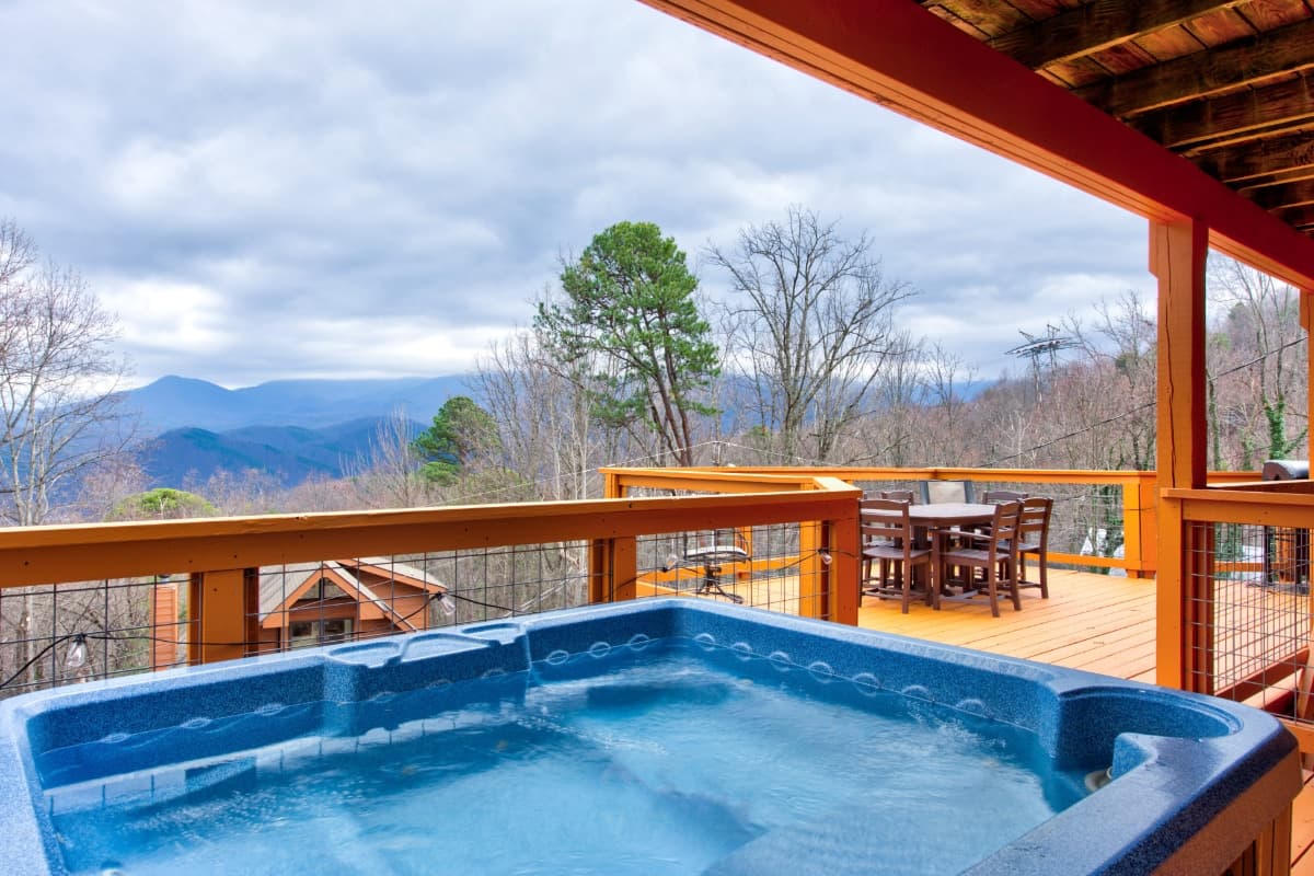 Smoky Mountain overlook at Honey Bear Lodge